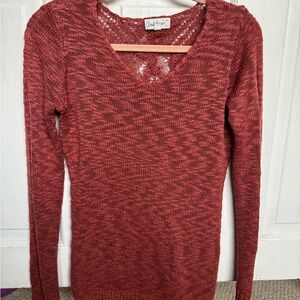 Cloud Chaser V-Neck Sweater - really pretty pinkish orange